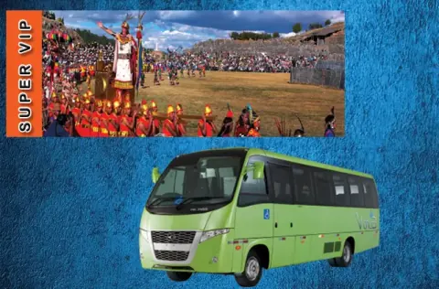 Boleto Inti Raymi 2027. Tramo naranja + bus turístico